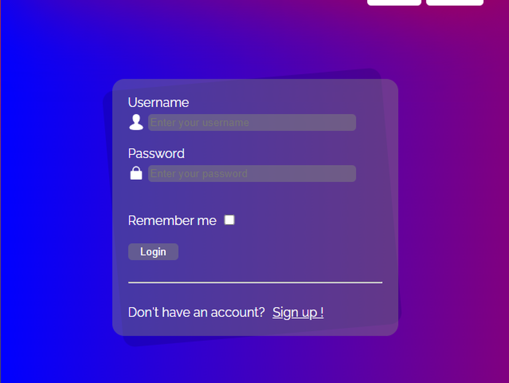 Login form